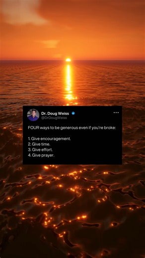 There are always ways you can practice generosity even with limited resources. #Generosity #Giving #Encouragment #Prayer | Doug Weiss