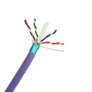 [Hot Item] Network Cable CAT6 F/UTP Solid 23AWG 4p Bare Copper Purple PVC Jacket LAN Cable