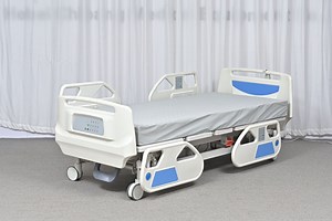 [Hot Item] [Ki-C02] 5 Function Medical Bed Clinic Furniture with Silent Casters Folding Adjustable Electric Nursing Patient Hospital Bed Cost Effective