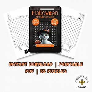 Halloween Word Search Book: 55 Spooky Puzzles (digital Download) - Etsy