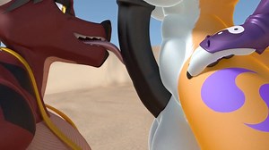 Dragoness and Renamon sex growth