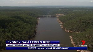 Sydney dam levels rise