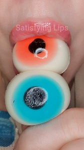 Trolli Gummy Eyeballs ASMR Satisfying Eating Sounds #asmreating #satisfyinglips #trolli #asmr | Satisfying Lips