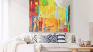 CANVAS ON DEMAND Bison Herd in the Lamar Valley of Yellowstone National Park in Wyoming Canvas Wall Art Print by Chuck Haney, Home Decor, Wildlife Artwork,18" x12in