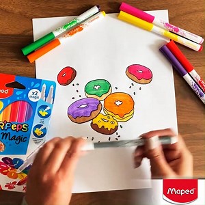 2K views · 239 reactions | ¡Cada marcador cambia de color, los 8 colores se transforman en 16 colores diferentes! Déjate deslumbrar por nuestros Color'Peps Magic. #EsGenialEsMaped #Maped #Magic | Maped | Facebook