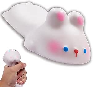 Mini Mouse Wrist Rest, Cute Cartoon Animal Mousepad Memory Foam Wrist Support Pillow Rest Cushion Mat for Computer Keyboard and Mouse, Laptop, Office, Comfortable and Pain Relief(White Rabbit)