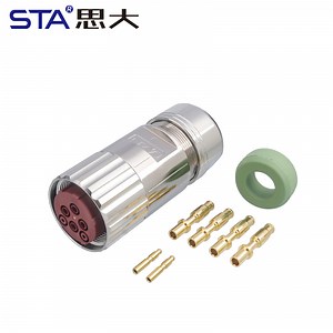 [Hot Item] Industrial M40 Waterproof Connector 6 8 Pin Metal Power Plug Socket