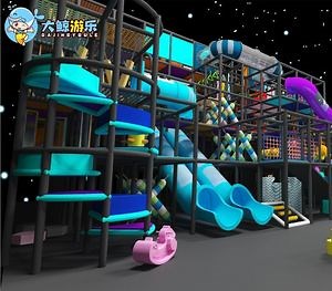 [Hot Item] Gymnastic Park with Trampoline Flying Fox Adventure Area Slide and Projrctor