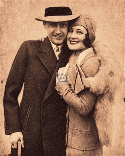 "Circa 1928, Norma Shearer and her husband, MGM production genius...