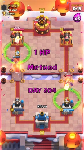 KibouCR on Instagram: "Getting 1HP tower Day 204 #ClashRoyale #1HP #Evolution #Valkyrie"