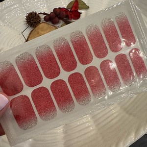 Red Glitter Ombre Nail Wraps | Easy DIY Nail Wrap Strips