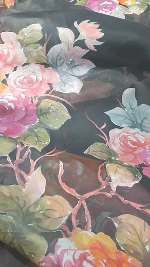 Transparent Hand Paint on black Moslin saree Our favourite saree #paint #watercolor #design #painting #moslin #muslinsaree | Nripendra Nath Halder