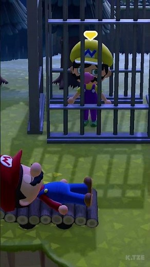 Thief Wario is PURSUED by Police Officer Mario