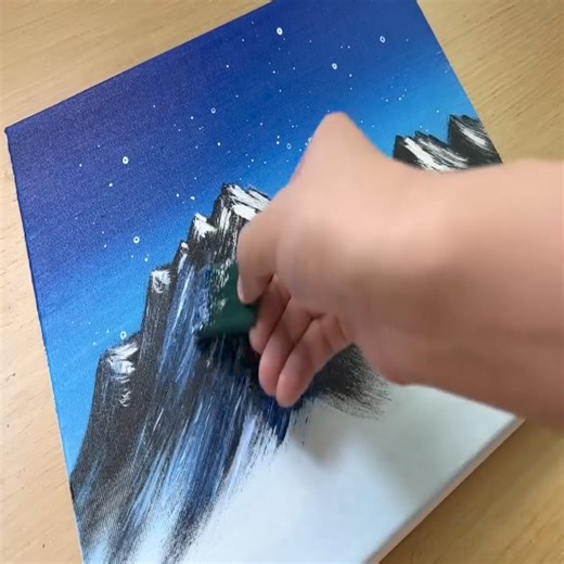 256K views · 2K reactions | How to Draw Snowy Mountains / Acrylic Painting Techniques | Acrylic Painting Techniques | Facebook