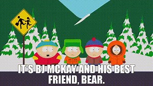 it's bj mckay and his best friend, bear.