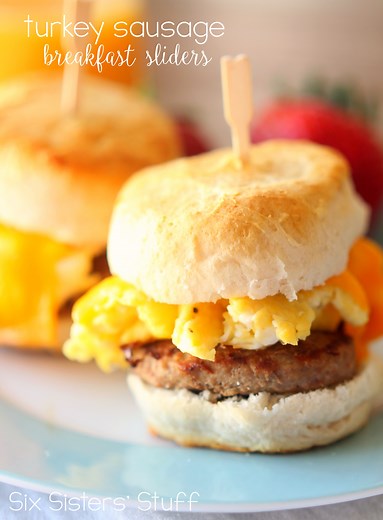 Turkey Sausage Breakfast Sliders Recipe - Six Sisters' Stuff