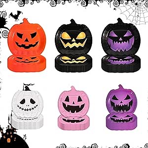 Halloween Plates - Pumpkin Paper Plates, Disposable for Decor, Tableware, Party Supplies, Party Favors