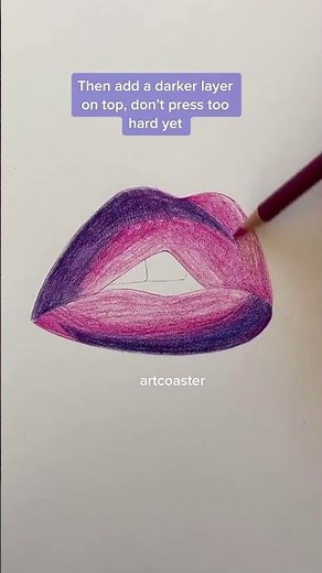 How to draw glossy lips: Tutorial #shorts