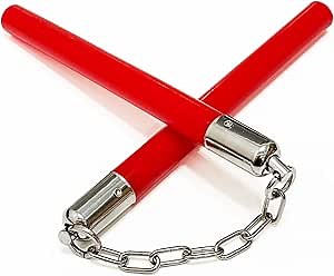 OWNALL Nunchucks for Adults Flexible Polyurethane Rubber Safety Nunchaku, High Hardness and Elasticity Nun Chucks with Steel Swivel Chain Feels Good and Durable Suitable for Professionals