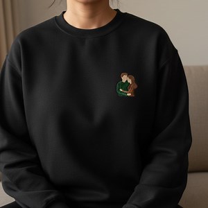 Custom Embroidered Sweatshirt – Pet Portrait, Personalized Text – Minimal Unisex Gift - Etsy Canada