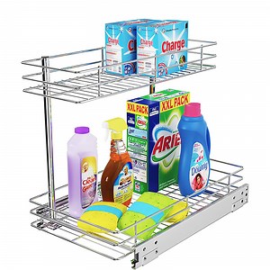 [Hot Item] Metal Wire Kitchen Pull out Under The Sink Organizer with Sliding Sink Storage Holder