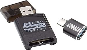 Hoodman Steel SD/Micro SD UHS-II Enabled Card Reader - HUHS2