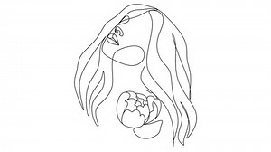 Continuous Line Drawing Portrait Beautiful Womans Stock Footage Video (100% Royalty-free) 3468165239 | Shutterstock
