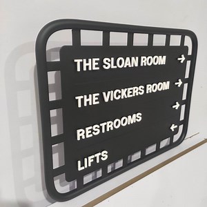 [Hot Item] Custom Aluminum Office Sign Wall Plaque Direction Sign Board