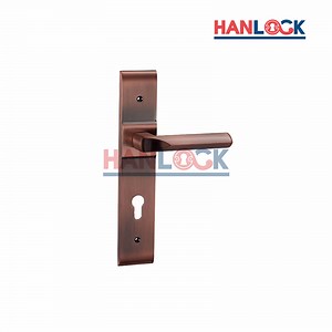 [Hot Item] Entrance Main Gate Hardware Zinc Alloy Bronze Color Door Handles with Panel