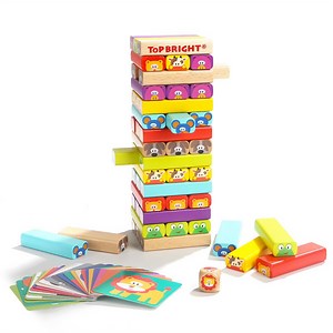 [Hot Item] Montessori Wooden Toy Animal Stacking Building Blocks Games for Early Education