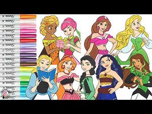 Disney Princess Makeover Coloring Book Compilation Powerpuff Girls DC Super Hero Girls Disney Fairie