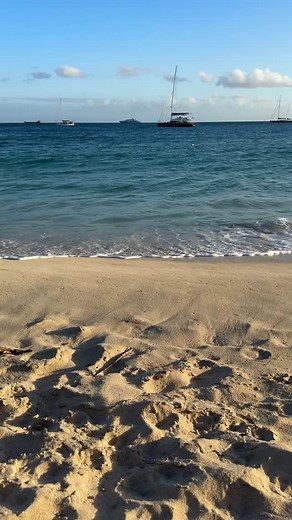 This is the scene all now near sunset along Simpson Bay Beach in beautiful Sint Maarten! I’m only here one night en route to a very special and exceedingly uncommon island that I’ve never visited before. More on that beginning tomorrow. For now, let’s just enjoy the sunset, shall we…? | Uncommon Caribbean