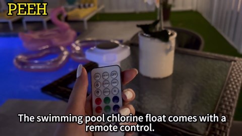 Amazon.com : PEEH Pool Chlorine Floater with Colorful Solar Lights, 1PCS Floating Chlorine Tablets Dispenser fit 1'' and 3'' Tablets, Remote Control Lighting Easy Open Basket Bromine Holder for Spa Pool Hot Tub : Patio, Lawn & Garden
