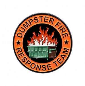 Dumpster Fire Enamel Pin: Sarcastic Adult Humor Brooch - Etsy