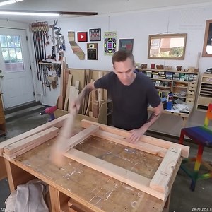2.2K views · 21 reactions | Dead Simple, Basic Mobile Standing Desk Worktable | Woodworking for Mere Mortals | Facebook