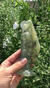 🍈Prehnite Angel holding Child Carving🍈 $128 •Prehnite alleviates nightmares, phobias and deep fears, uncovering and healing the dis-ease that creates them. •Epidote is an excellent crystal for physical healing. •Epidote has a tendency to increase the energy of anything it touches, whether the thing it touches is energy or a material object. #prehnite #epidote #liftedreiki | Lifted Realm