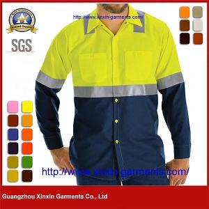 [Hot Item] Unisex Custom Workwear Reflective Jacket Construction Worker Uniform Shirt for Work Wear Clothing Working Clothes (W877)