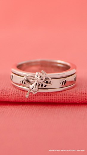 Handcrafted in solid sterling silver, the unisex @Pokemon X RockLove Mew Spinner Ring is the perfect jewelry accessory for any Trainer! 🌀 A sculpted Mew is stationary at the top with an interior ring band set beneath it. As the inner band revolves, pulses of energy whirl behind #Mew body!⁣ ⁣ All RockLove is officially licensed product. According to territory regulations, this product may be shipped to US, Canada, Australia and New Zealand.⁣ ⁣ #Pokemon #RockLoveJewelry | RockLove Jewelry
