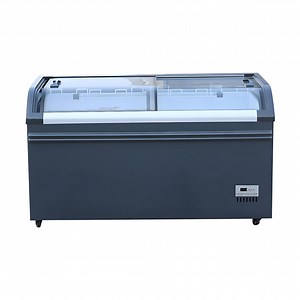 [Hot Item] Commercial Glass Door Chest Deep Display Freezer for Supermarkets and Ice Cream Shops