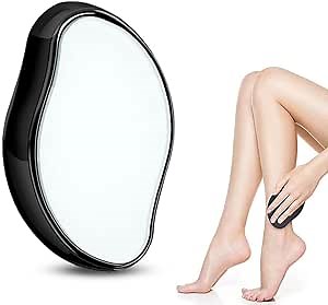 Crystal Hair Eraser - Crystal Smooth Hair Remove with Gentle Skin - Painless Hair Removal Tool for Arms Legs Back - Silky Hair Remover - Fast & Easy Crystal Hair Eraser for Women and Men (Black)