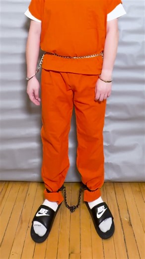 Peerless 7002C Waist Chain and Orange Inmate Uniform