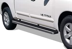 APS Running Boards (Nerf Bars Side Steps Step Bars) Compatible with Nissan Titan 2004-2024 Crew Cab 5.6ft Bed (Excludes 2016 Models) & Titan XD 16-24 (Silver 6 inches Wheel to Wheel)