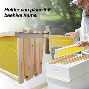 Bee Frame Holder for Beekeeping - Stainless Steel Hive Frame Holder Beekeeper Supplies Tools Bee Hive Stand Side Mount Bee Hive Frame Holder, 2 Pack