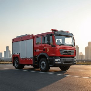 [Hot Item] Standard Fire Truck Featuring 6000kg Powder Tank for Fire Control