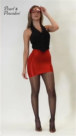 Tempeste skirt and Hestia pantyhose for the boss babe in nylon sheer tights by Pearl and Poseidon