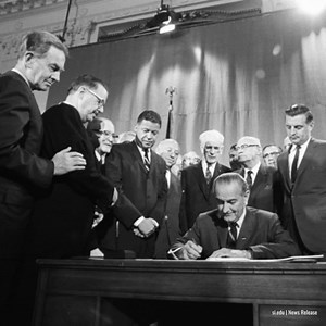 On April 11, 1968, President Lyndon B. Johnson signed the Civil Rights Act of 1968 into law. This act was also known as the Fair Housing Act, which prohibited the discrimination of housing based on race, religion, national origin, sex, and family status. WATCH the whole video here: https://youtu.be/SHGc-iMr0AQ #OnThisDay | National Civil Rights Museum