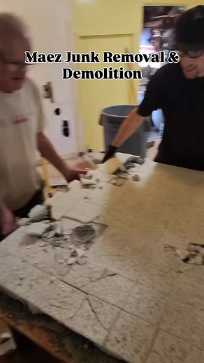 💪 Just a couple of hard-working men getting it done! Need a kitchen demolition? Call Maez Junk Removal 📱 (903) 376-3097 #KitchenDemo #JunkRemoval #MaezJunkRemoval #Demolition #LocalBusiness #HardWork | Maez Junk Removal