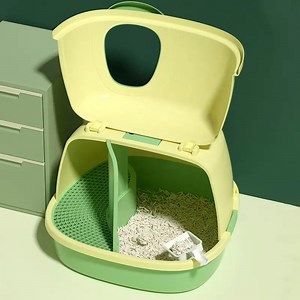 [Hot Item] Wholesale Pet Products Privacy Cat Toilet Large Cat Litter Box Pet Accessories