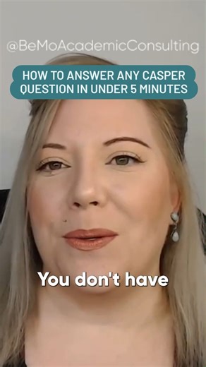 Many students ask us how they can answer #CASPer questions in under 5 minutes. Keep in mind that your answer does not have to be long, it just has to be good. Here’s our failproof strategy for giving a solid answer in under 5 minutes. #premed #premedstudent #caspertest #casperquestions #bemo #bemore #bemoacademicconsulting | BeMo Academic Consulting Inc | Facebook