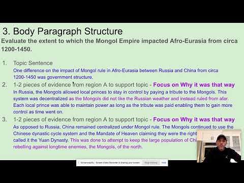 Introduction to the Long Essay Question (LEQ)